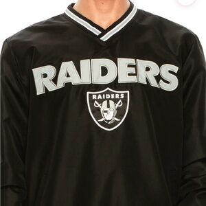 NFL Raiders Track Pullover Windbreaker Top Size XL Excellent Condition!